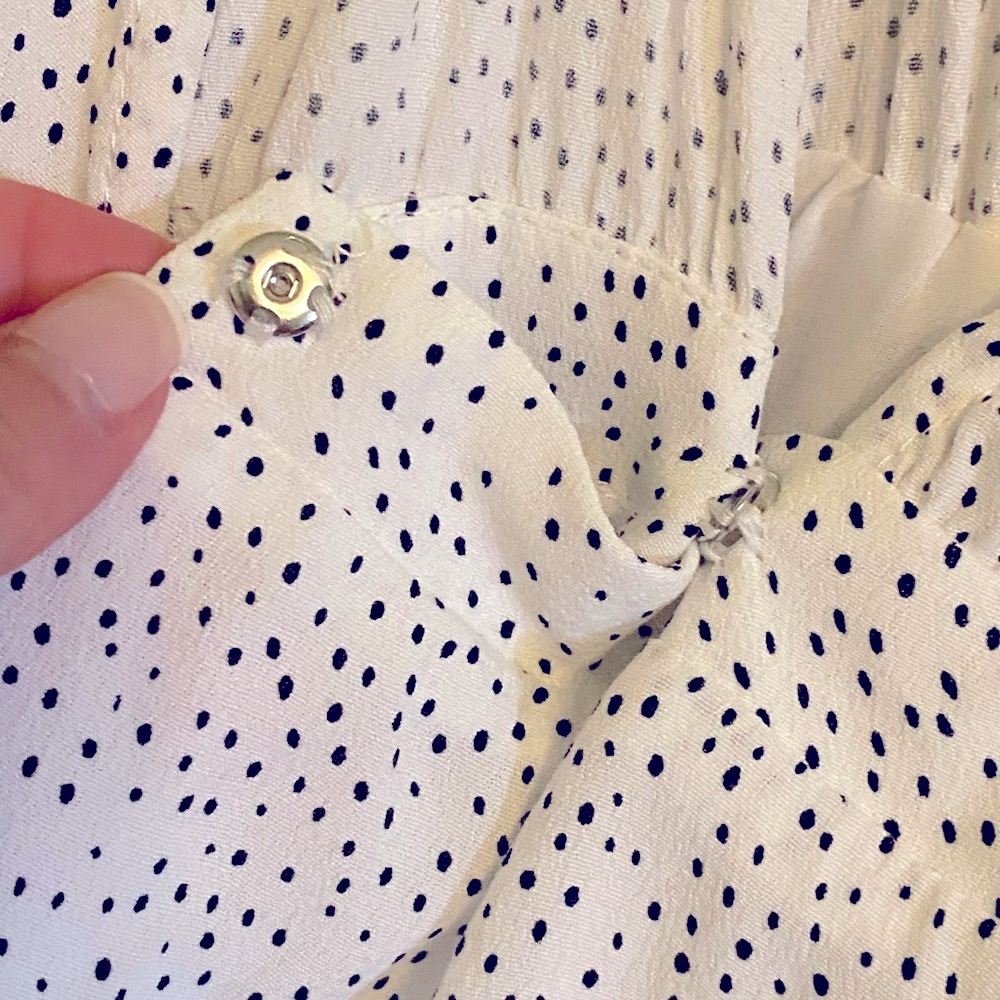 NWT White and Black Polka Dot Mini Dress - Picture 5 of 8